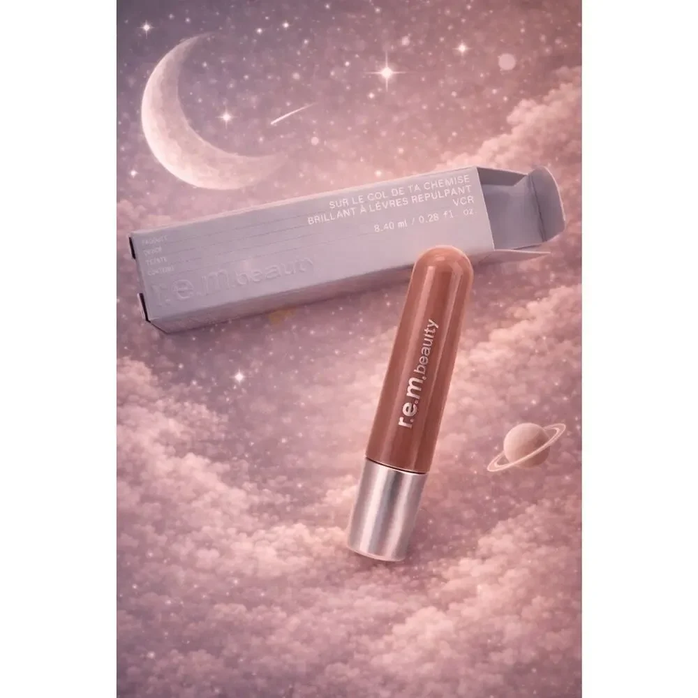 r.e.m. beauty On Your Collar Plumping Lip Gloss VCR High Shine Minty Vegan